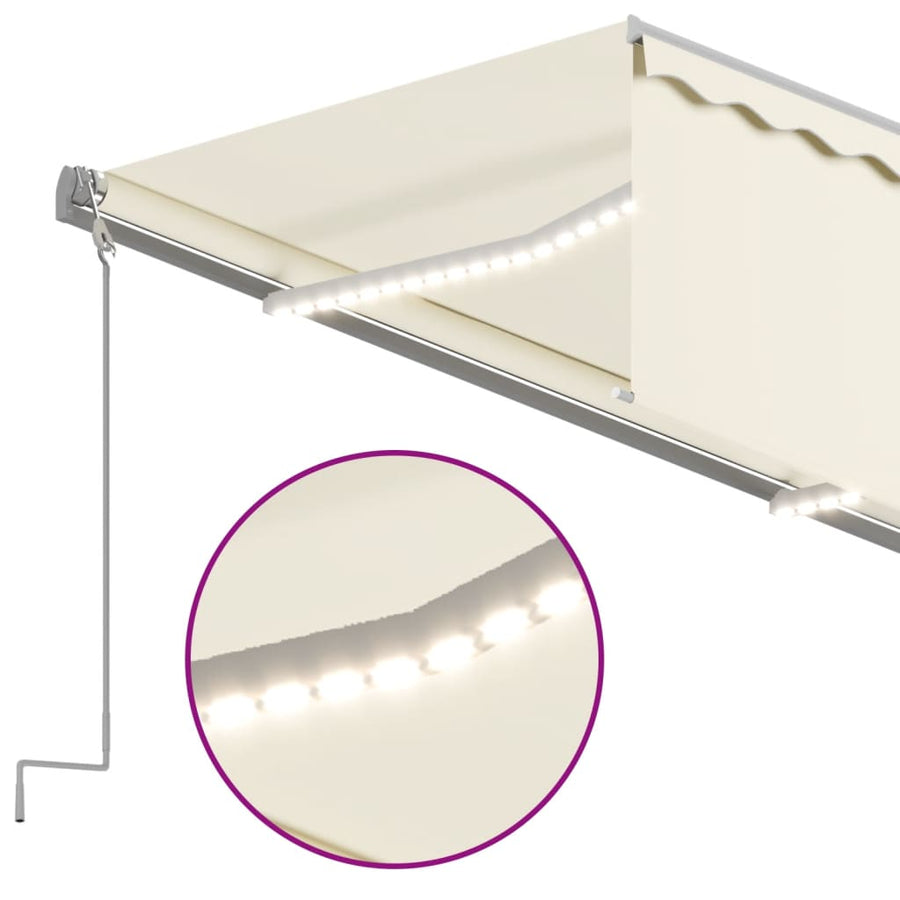 Luifel Automatisch Met Rolgordijn Led Windsensor 3X2,5 M 3 x 2.5 m