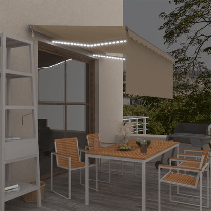 Luifel Automatisch Met Rolgordijn Led Windsensor 3X2,5 M 3 x 2.5 m