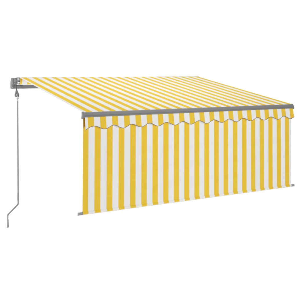 Luifel Automatisch Met Gordijn Led Windsensor 3X2,5 M 3 x 2.5 m