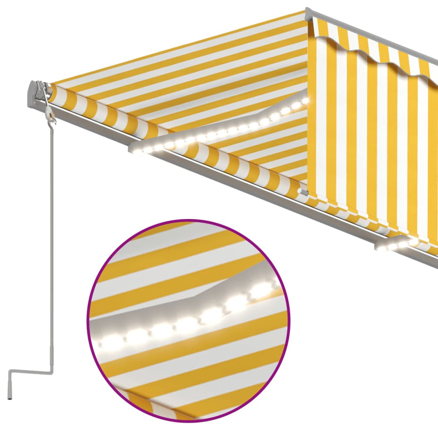 Luifel Automatisch Met Gordijn Led Windsensor 3X2,5 M 3 x 2.5 m