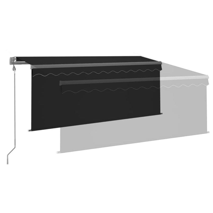 Luifel Automatisch Met Gordijn Led Windsensor 3X2,5 M 3 x 2.5 m