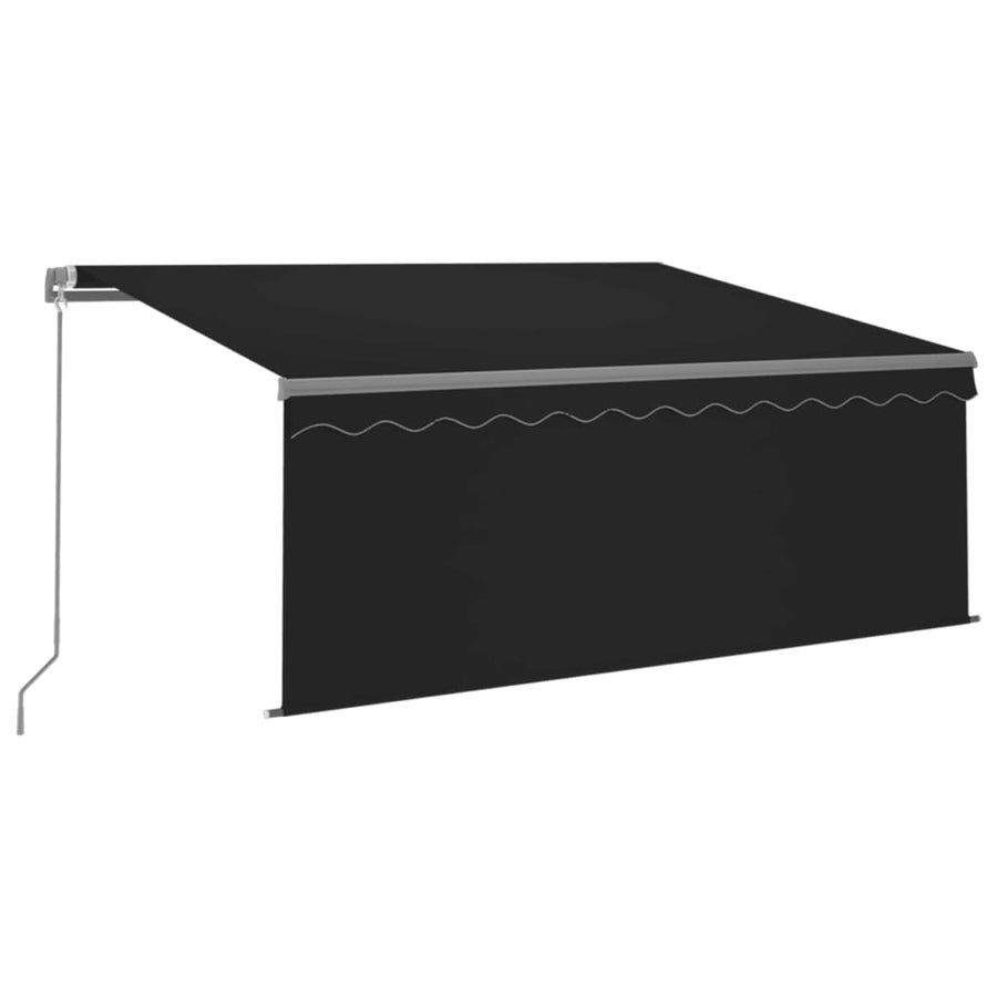 Luifel Handmatig Uittrekbaar Rolgordijn Led 3,5X2,5 M 3.5 x 2.5 m Antraciet