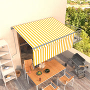 Luifel 3,5x2,5 m geel wit automatisch