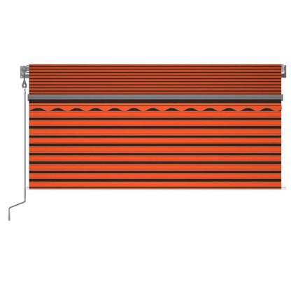 Luifel Automatisch Uittrekbaar Rolgordijn 3,5X2,5M Oranje Bruin 3.5 x 2.5 m Multikleur