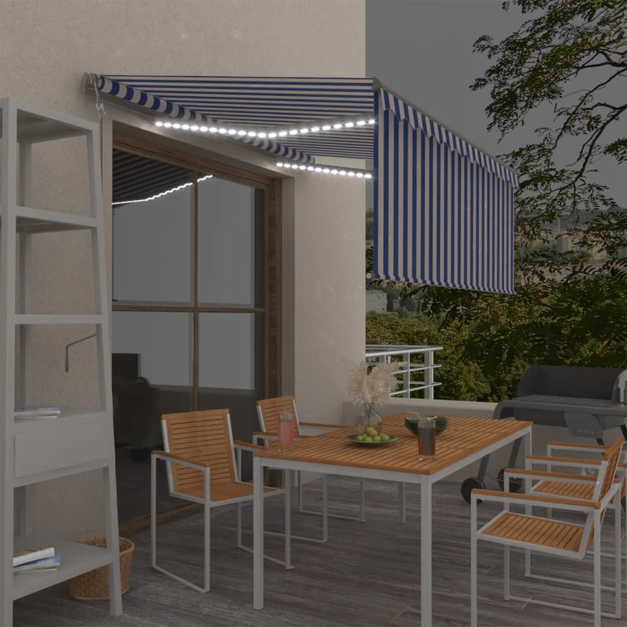 Luifel Met Rolgordijn, Led En Windsensor 3,5X2,5 M 3.5 x 2.5 m