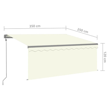 Luifel Automatisch Rolgordijn Led Windsensor 3,5X2,5 M 3.5 x 2.5 m