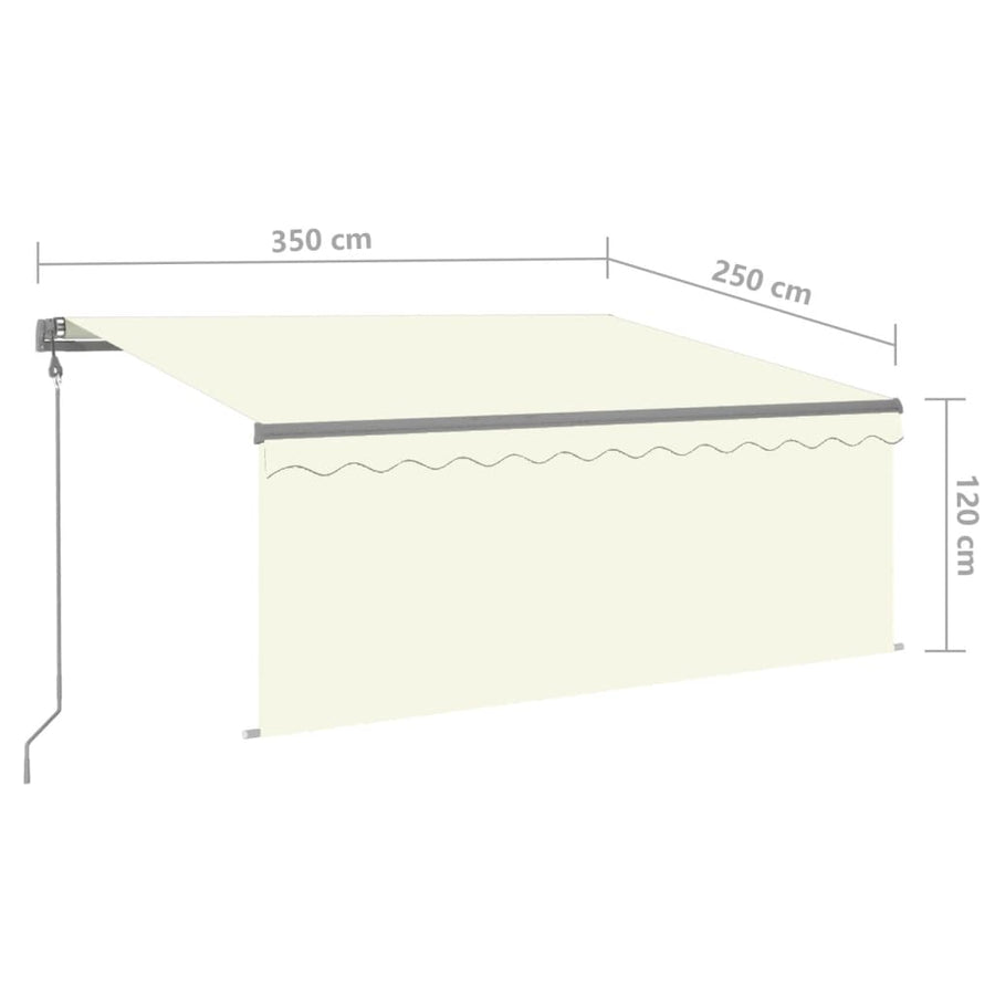 Luifel Automatisch Rolgordijn Led Windsensor 3,5X2,5 M 3.5 x 2.5 m