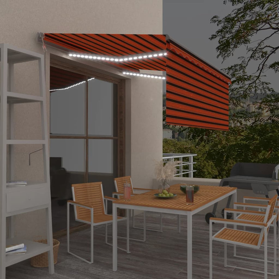 Luifel Met Rolgordijn, Led En Windsensor 3,5X2,5 M 3.5 x 2.5 m