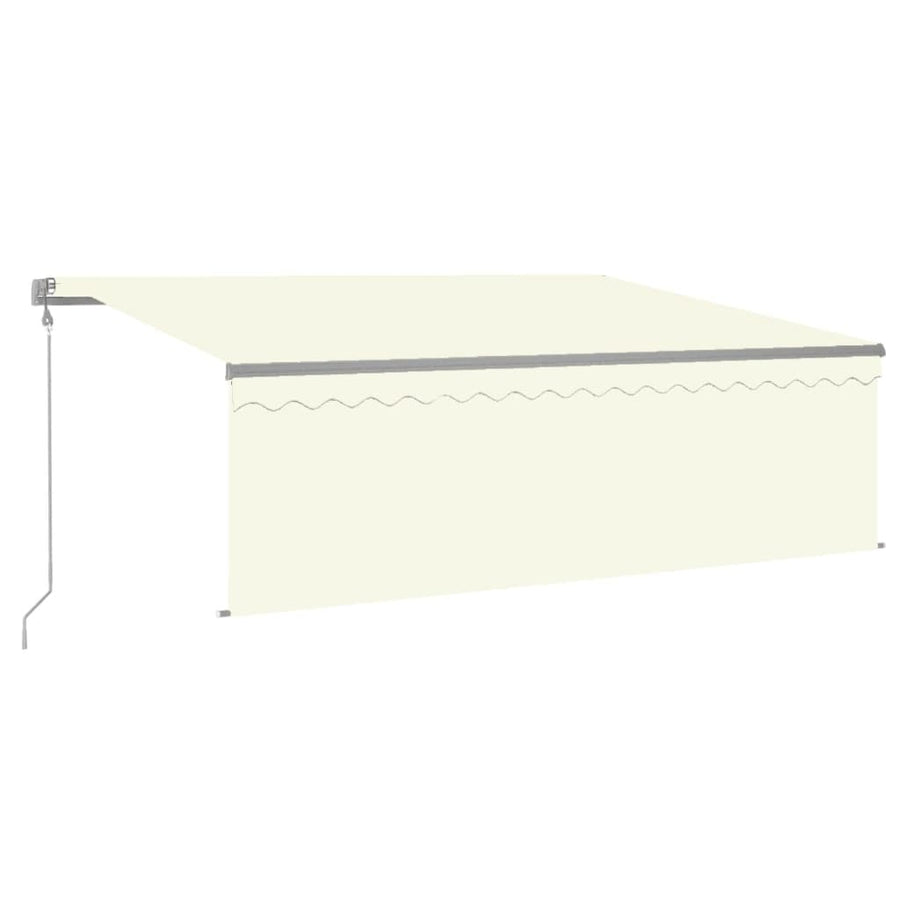 Luifel Automatisch Met Rolgordijn Led Windsensor 4 x 3 m Crème