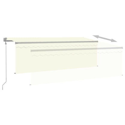 Luifel Automatisch Met Rolgordijn Led Windsensor 4 x 3 m Crème