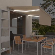 Luifel Automatisch Met Rolgordijn Led Windsensor 4 x 3 m Crème