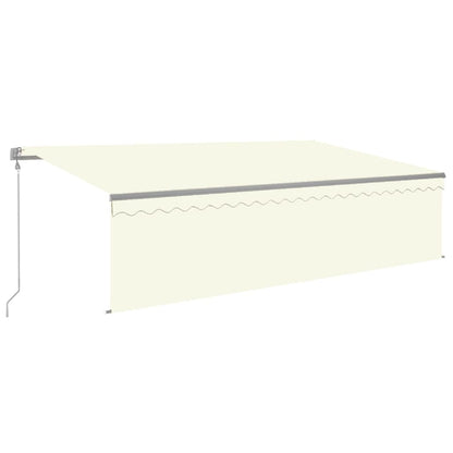 Luifel automatisch met rolgordijn LED windsensor 5x3 m crème