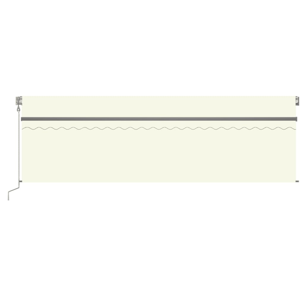 Luifel automatisch met rolgordijn LED windsensor 5x3 m crème