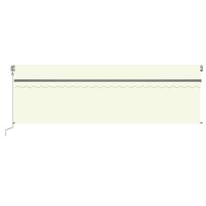 Luifel automatisch met rolgordijn LED windsensor 5x3 m crème