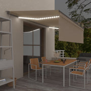 Luifel automatisch 5x3 m crème met LED en windsensor