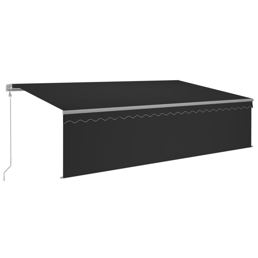 Luifel Automatisch Rolgordijn Led Windsensor 5 x 3 m Antraciet