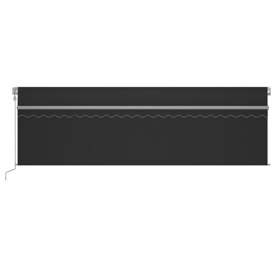 Luifel Automatisch Rolgordijn Led Windsensor 5 x 3 m Antraciet