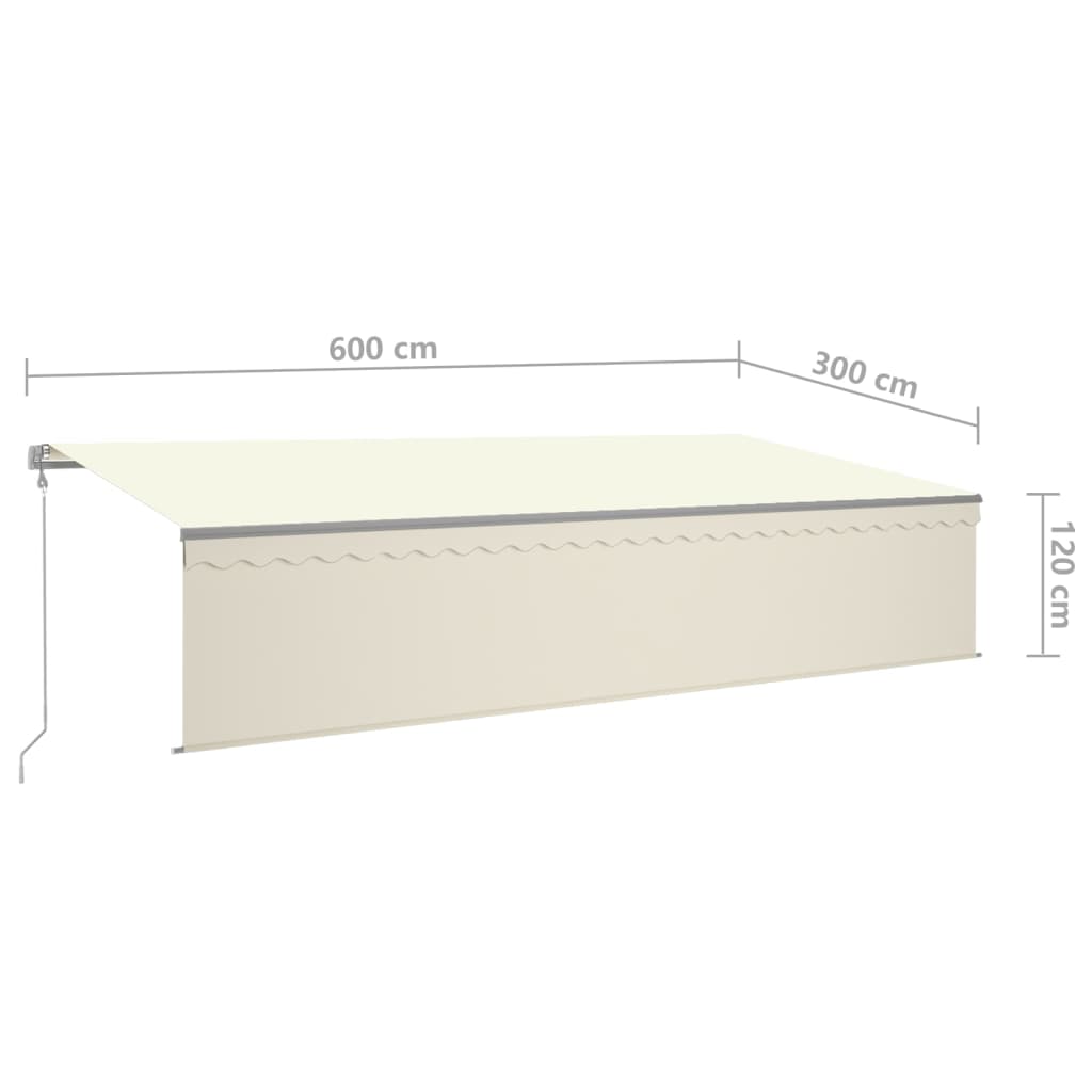 Luifel Automatisch Met Rolgordijn Led Windsensor 6 x 3 m