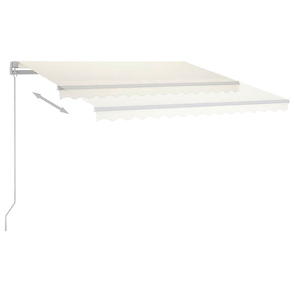 Luifel vrijstaand handmatig uittrekbaar 300x250 cm crèmekleurig