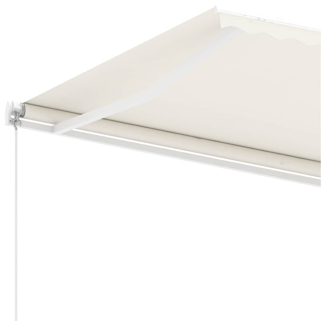 Luifel vrijstaand handmatig uittrekbaar 300x250 cm crèmekleurig