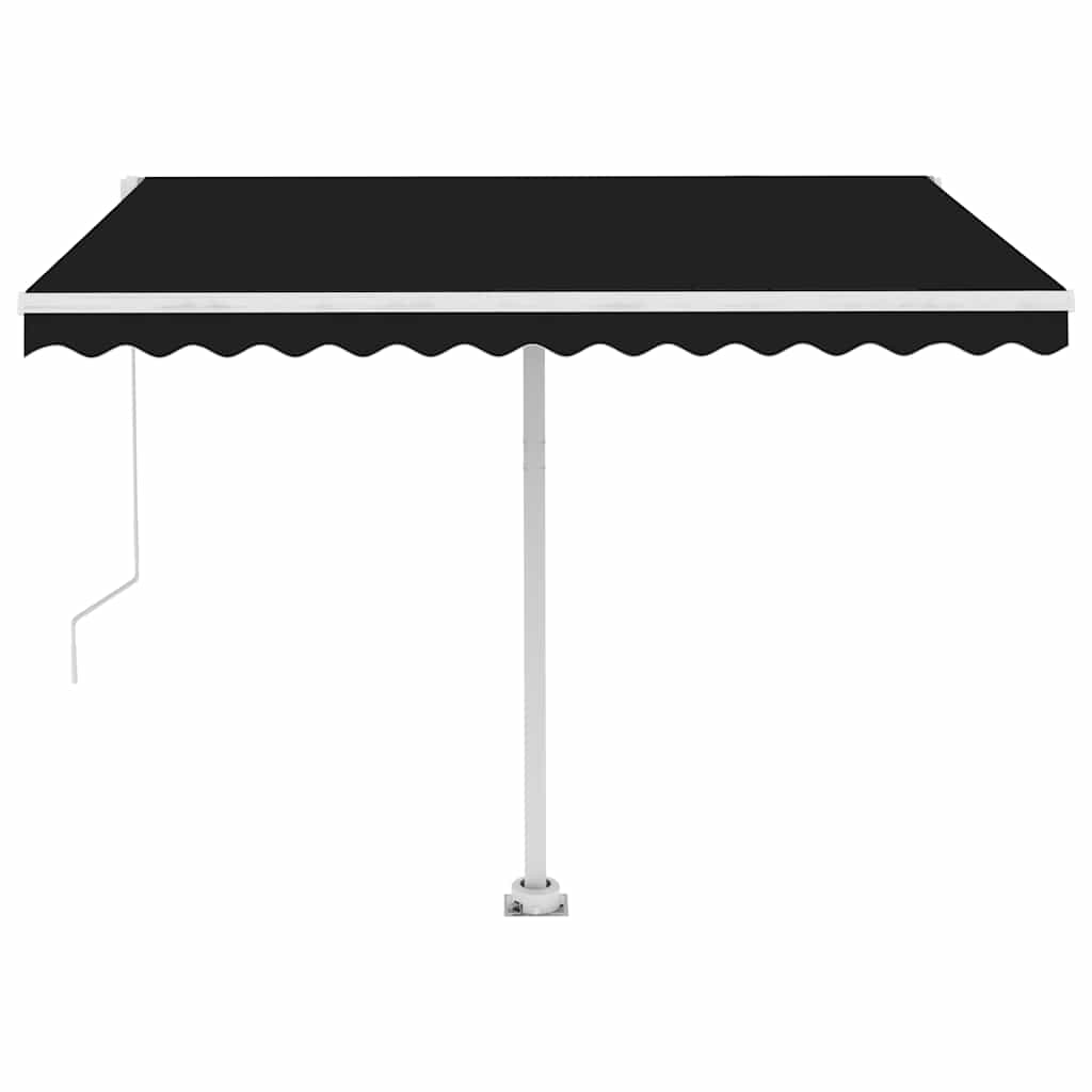 Luifel vrijstaand handmatig uittrekbaar 300x250 cm antraciet