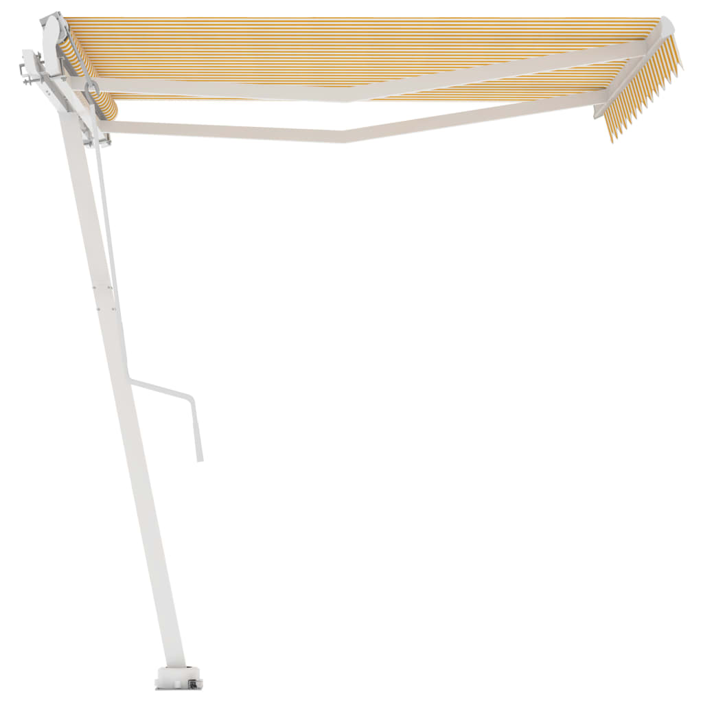 Luifel Vrijstaand Automatisch 300 x 250 cm Geel en wit