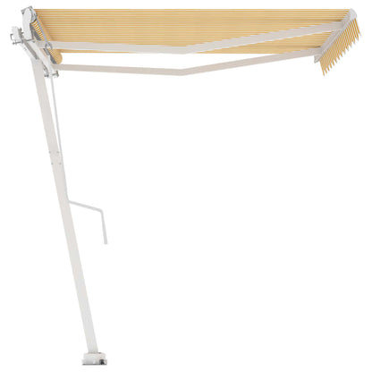 Luifel Vrijstaand Automatisch 300 x 250 cm Geel en wit