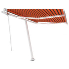 Luifel Automatisch Met Led Windsensor Oranje Bruin 300 x 250 cm Multikleur