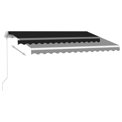 Luifel Handmatig Uittrekbaar Met Led 350X250 Cm Antracietkleur 350 x 250 cm