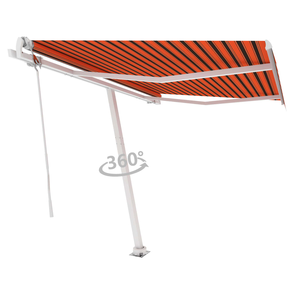 Luifel Vrijstaand Automatisch Oranje En Bruin 350 x 250 cm Multikleur