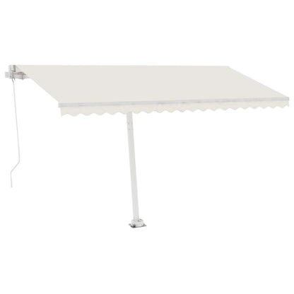 Luifel vrijstaand handmatig uittrekbaar 400x300 cm crèmekleurig