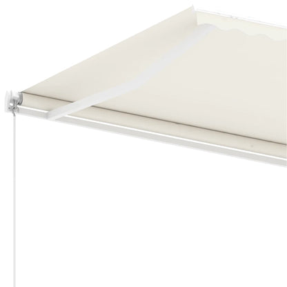 Luifel vrijstaand handmatig uittrekbaar 400x300 cm crèmekleurig