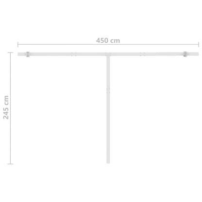 Luifel vrijstaand handmatig uittrekbaar 400x300 cm geel en wit