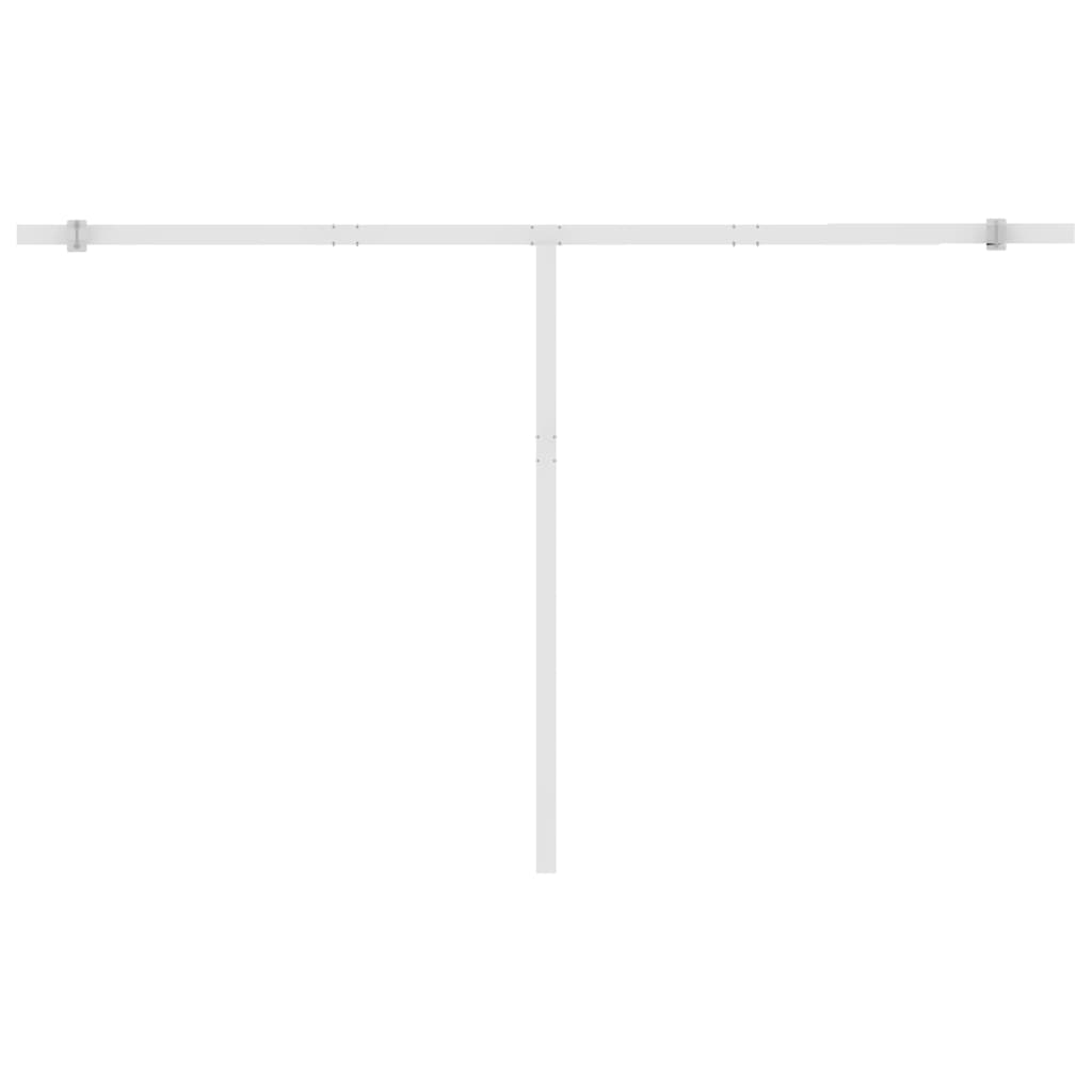 Luifel vrijstaand handmatig uittrekbaar 450x300 cm crèmekleurig