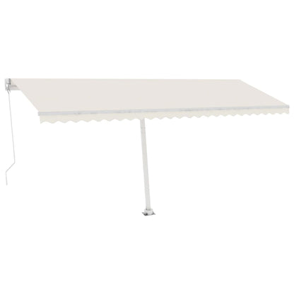 Luifel vrijstaand handmatig uittrekbaar 500x300 cm crèmekleurig