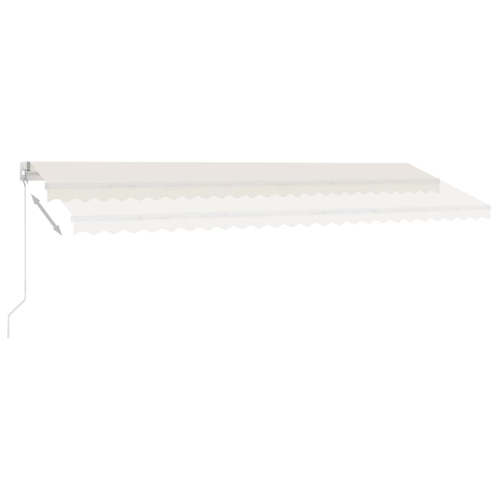 Luifel vrijstaand handmatig uittrekbaar 500x300 cm crèmekleurig