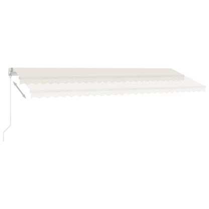 Luifel vrijstaand handmatig uittrekbaar 500x300 cm crèmekleurig
