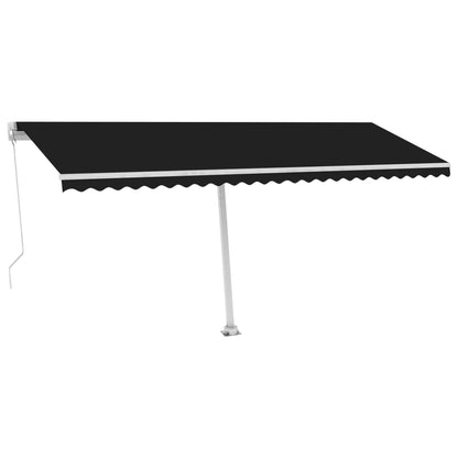 Luifel vrijstaand handmatig uittrekbaar 500x300 cm antraciet