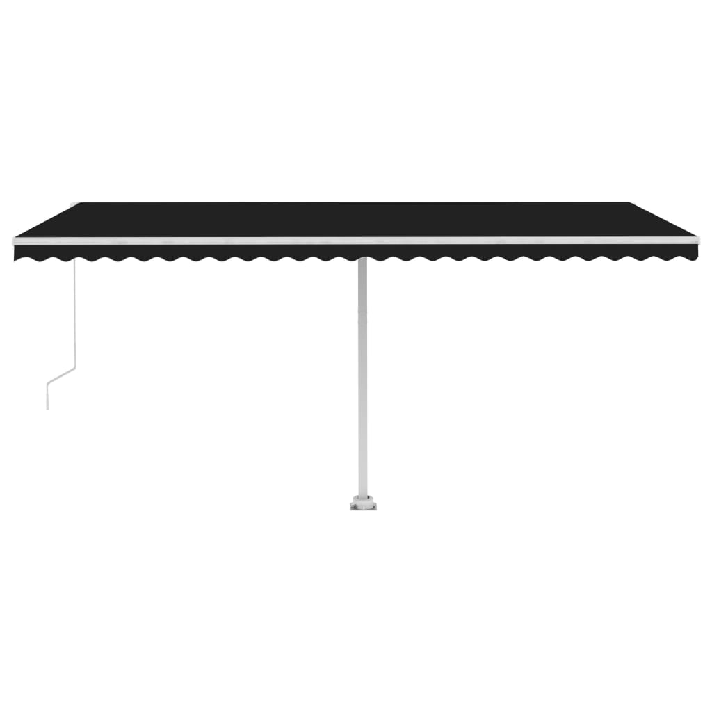 Luifel vrijstaand handmatig uittrekbaar 500x300 cm antraciet
