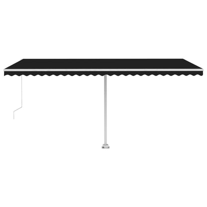 Luifel vrijstaand handmatig uittrekbaar 500x300 cm antraciet