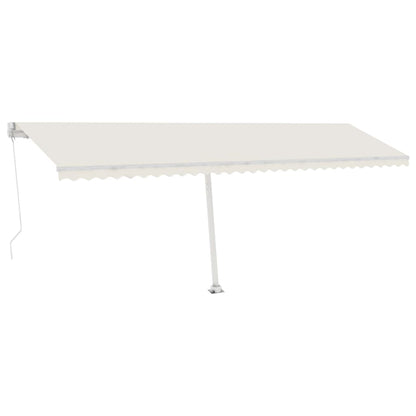 Luifel Vrijstaand Handmatig Uittrekbaar 600X300 Cm Crèmekleurig 600 x 300 cm