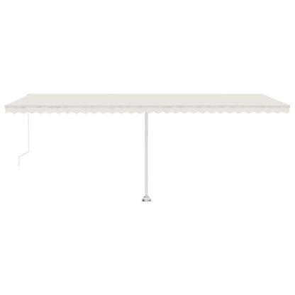 Luifel Vrijstaand Handmatig Uittrekbaar 600X300 Cm Crèmekleurig 600 x 300 cm