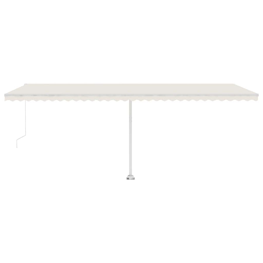 Luifel vrijstaand handmatig uittrekbaar 600x300 cm crèmekleurig
