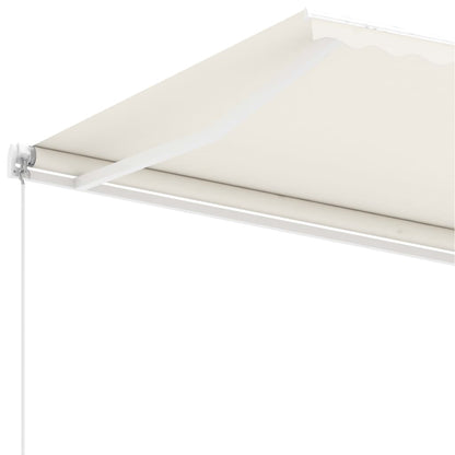 Luifel Vrijstaand Handmatig Uittrekbaar 600X300 Cm Crèmekleurig 600 x 300 cm