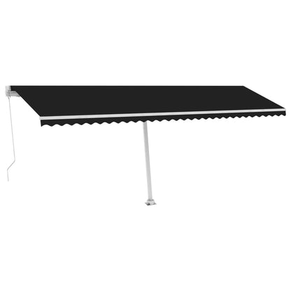 Luifel Vrijstaand Handmatig Uittrekbaar 600X300 Cm Antraciet 600 x 300 cm