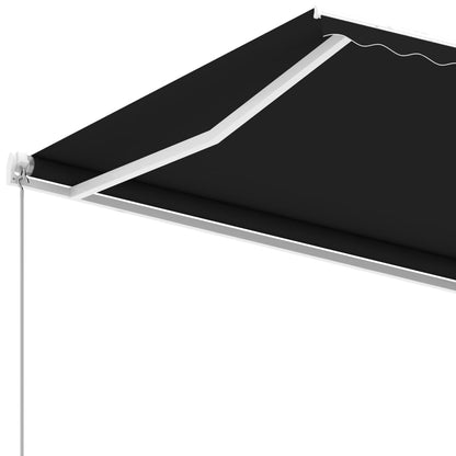 Luifel Vrijstaand Handmatig Uittrekbaar 600X300 Cm Antraciet 600 x 300 cm