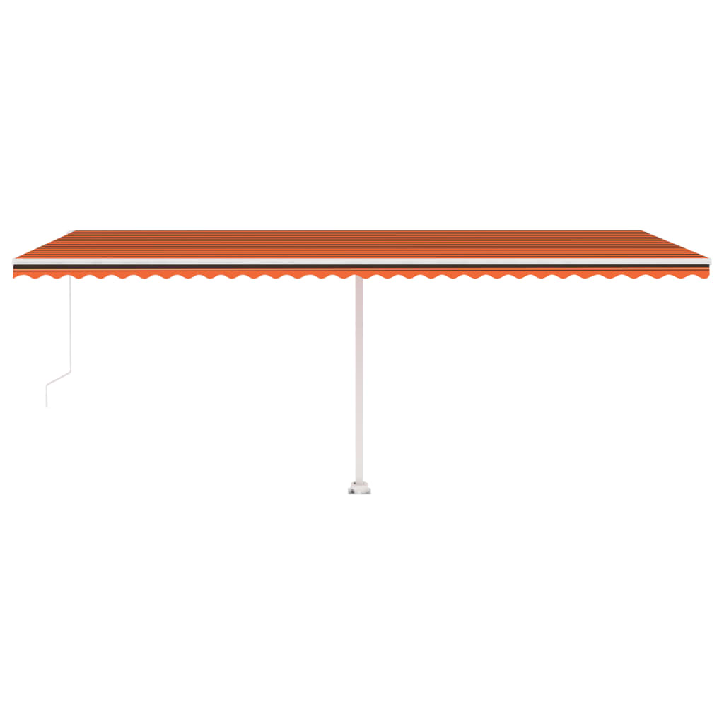 Luifel Vrijstaand Handmatig Uittrekbaar Oranje Bruin 600 x 300 cm Multikleur