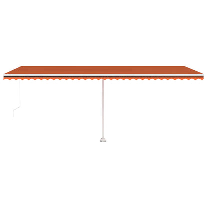 Luifel Vrijstaand Handmatig Uittrekbaar Oranje Bruin 600 x 300 cm Multikleur