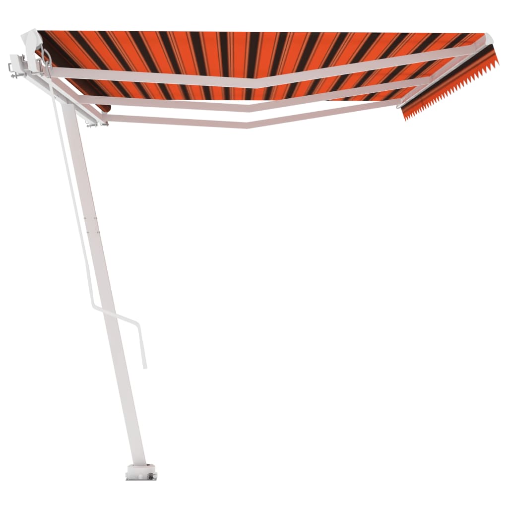 Luifel Vrijstaand Handmatig Uittrekbaar Oranje Bruin 600 x 300 cm Multikleur