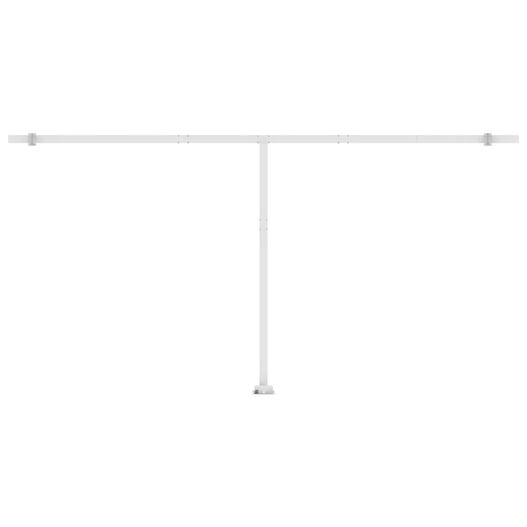 Luifel Handmatig Uittrekbaar Met Led 600X300 Cm Geel En Wit 600 x 300 cm